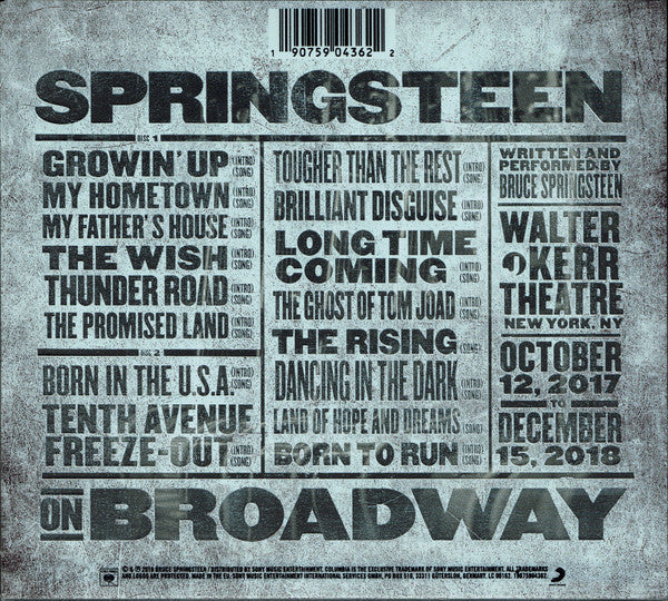 Bruce Springsteen -Springsteen On Broadway