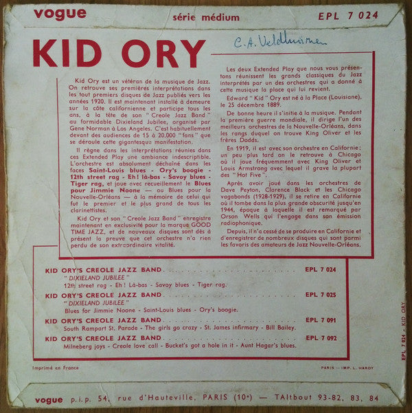 Kid Ory And His Creole Jazz Band - Dixieland Jubilee