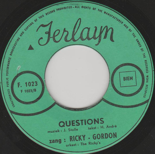 Ricky Gordon -St. Louis / Questions