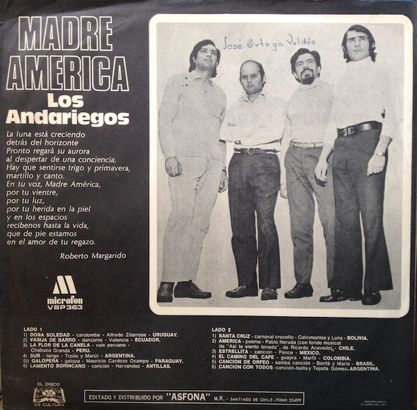 Los Andariegos -Madre America