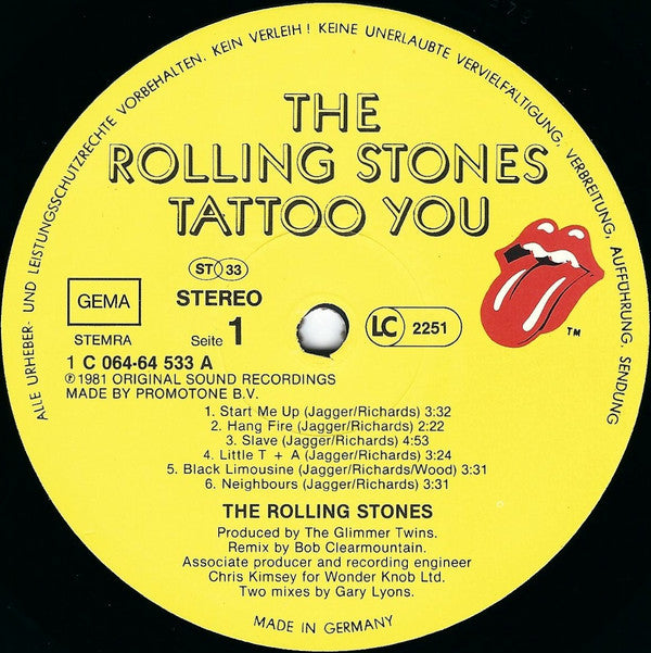 Rolling Stones* -Tattoo You