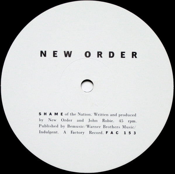 New Order -State Of The Nation / Shame Of The Nation