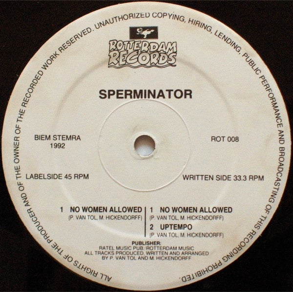 Sperminator -No Woman Allowed