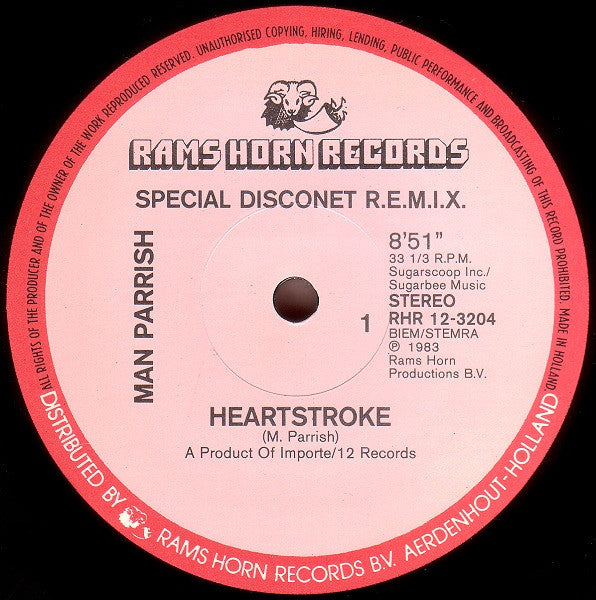 Man Parrish -Heartstroke / Hip Hop, Be Bop (Don't Stop) (Special Disconet REMIXES)
