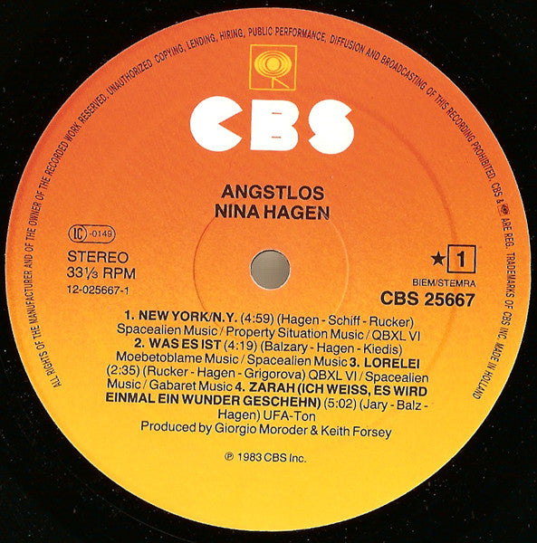 Nina Hagen -Angstlos