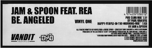Jam & Spoon Feat. Rea* -Be. Angeled (Vinyl One)