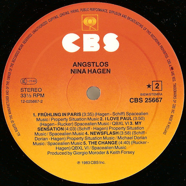 Nina Hagen -Angstlos