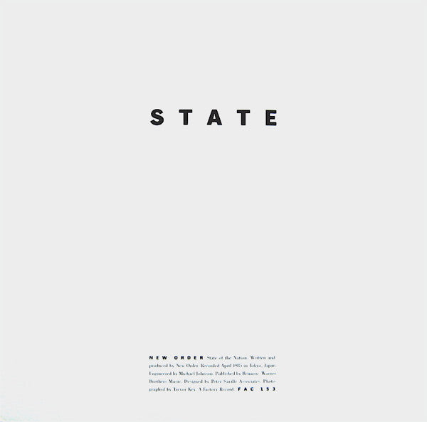 New Order -State Of The Nation / Shame Of The Nation