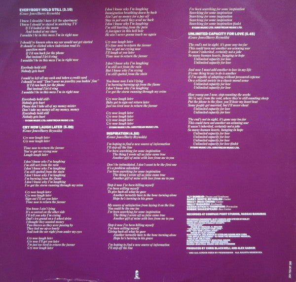 Grace Jones -Living My Life