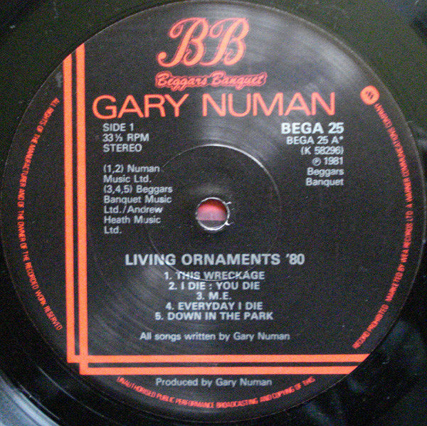 Gary Numan -Living Ornaments '79 And '80