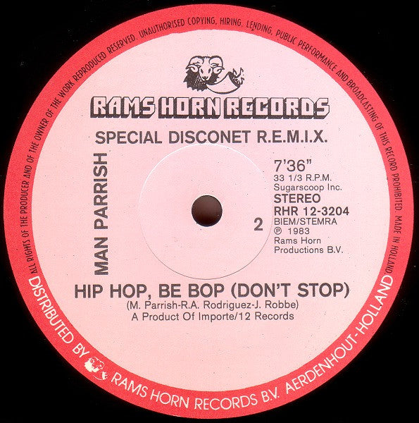 Man Parrish -Heartstroke / Hip Hop, Be Bop (Don't Stop) (Special Disconet REMIXES)